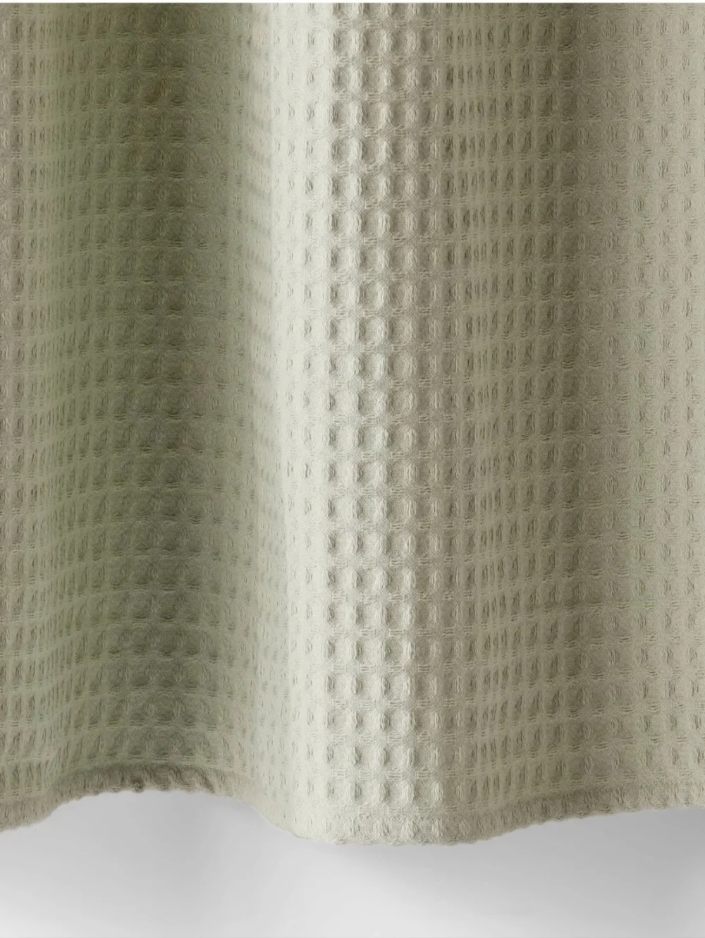Threshold Waffle Weave Shower Curtain Light Sage Green